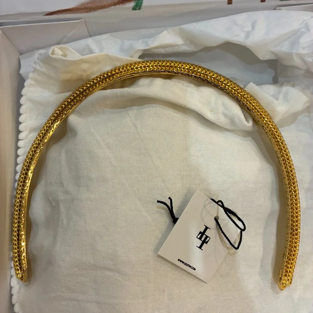 Gold Scales Wide Crown Hair Cuff